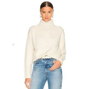 Vince Cream Wool Turtleneck Sweater Medium